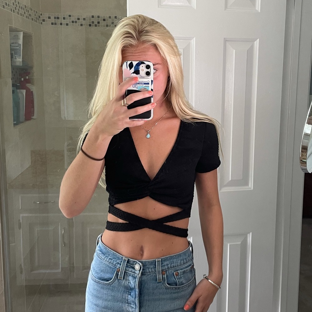 Urban Outfitters Cross Tie Top